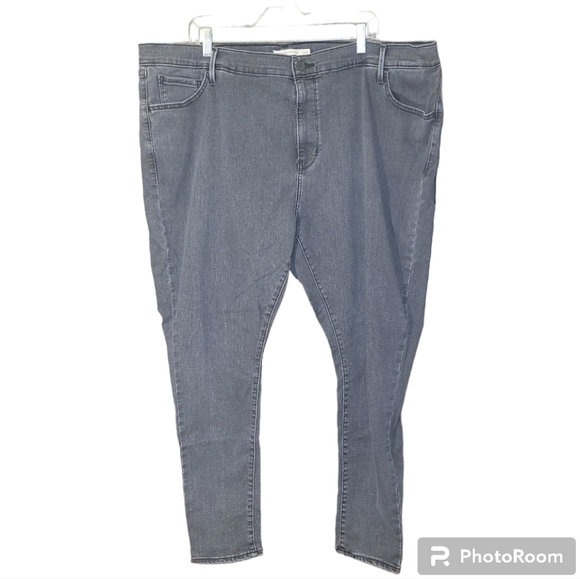 Levi's black 711 High Rise Super Skinny plus size jeans - Picture 2 of 12